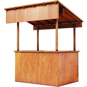 Classic Wooden Food Kiosk Stall