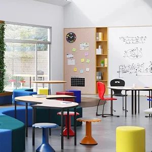 Collaborative Learning Space Furniture Setup (Flexible Classroom)