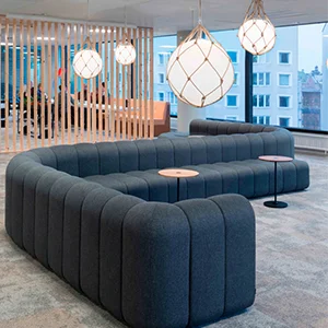 Curved Modular Lounge Sofa Seating (Commercial Interior)