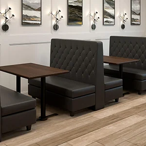 Custom Double Banquette Booth Seating for Restaurant