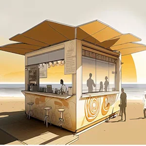 Modern Beachside Food & Beverage Kiosk