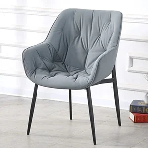 Modern Upholstered Dining Chair with Metal Legs