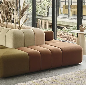 Modular Lounge Seating with Integrated Planter Back