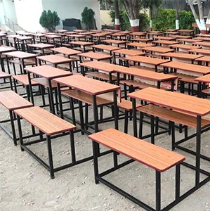 Outdoor School Classroom Benches & Desks Set