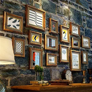 Vintage Wooden Picture Frame Wall Gallery Set