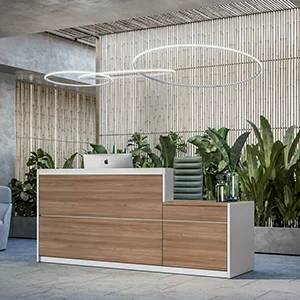 reception front desk custom design