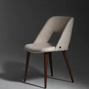 Hotel Dining Accent Chair (Upholstered Wooden Legs)