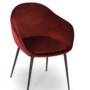 Luxury Red Velvet Restaurant Chair
